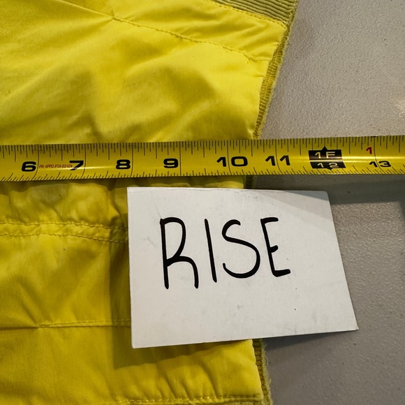 Free People Movement Yellow Cargo Y2K Pants High Waist Button Fly Cropped Leg XS - Picture 10 of 10